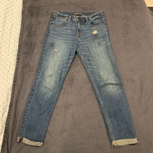 Ankle length straight jeans